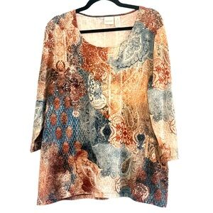 ⭐️ Chico's Multicolor Tunic Top